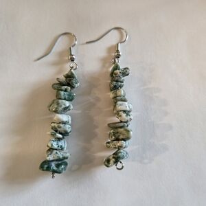 Hand Crafted Qinghai Jade Earrings